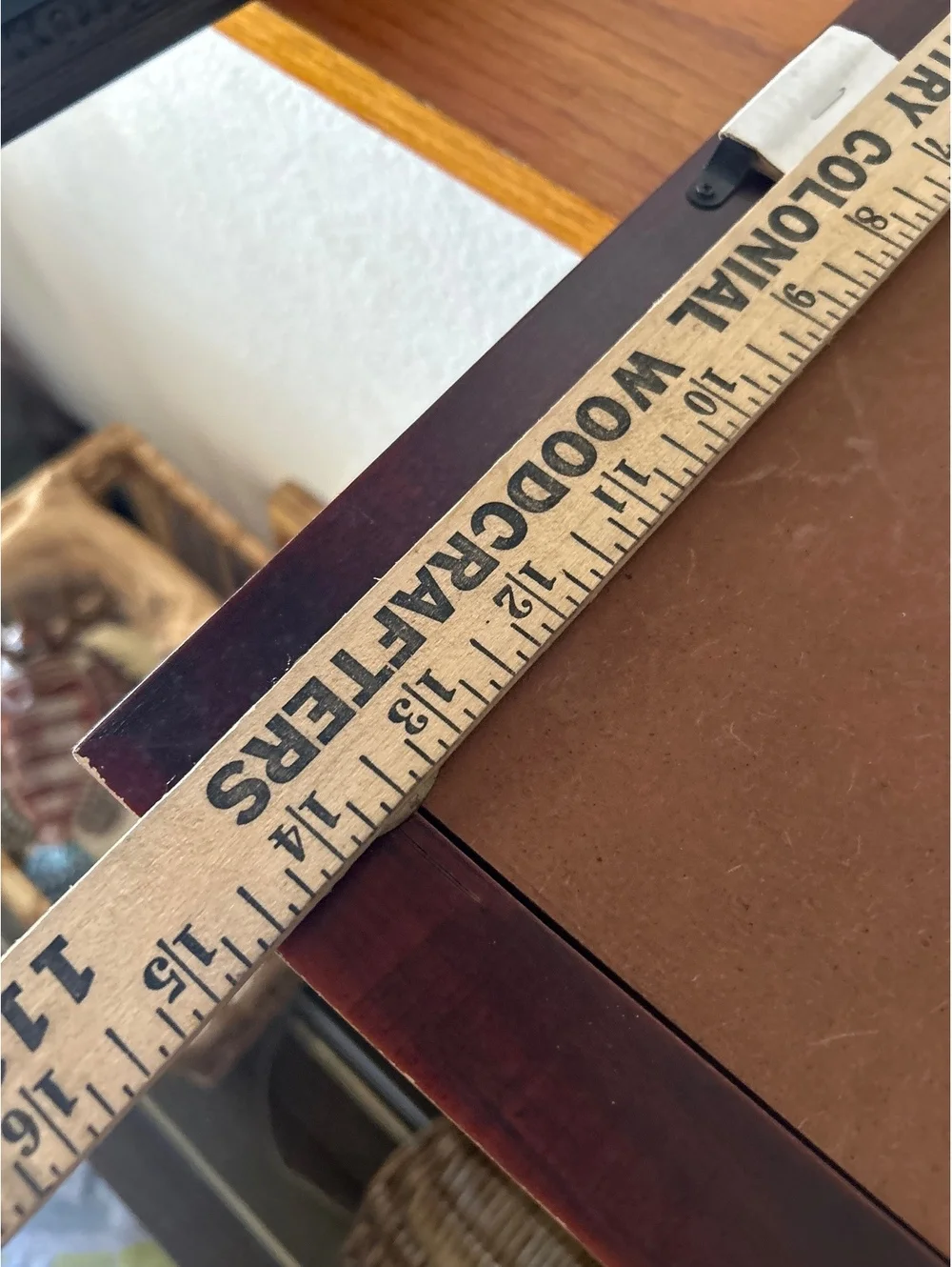 Vintage Wooden Picture Frame with Shell Illustration